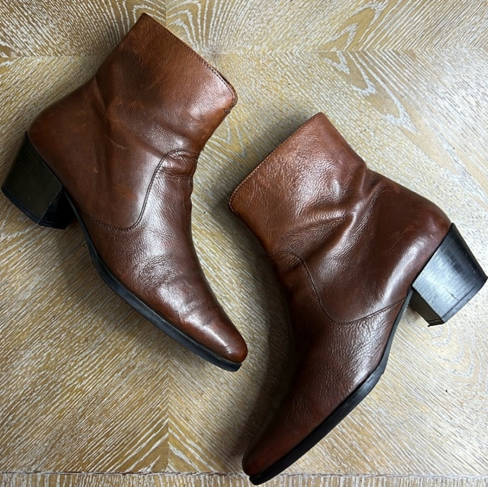 Leather Ankle Booties